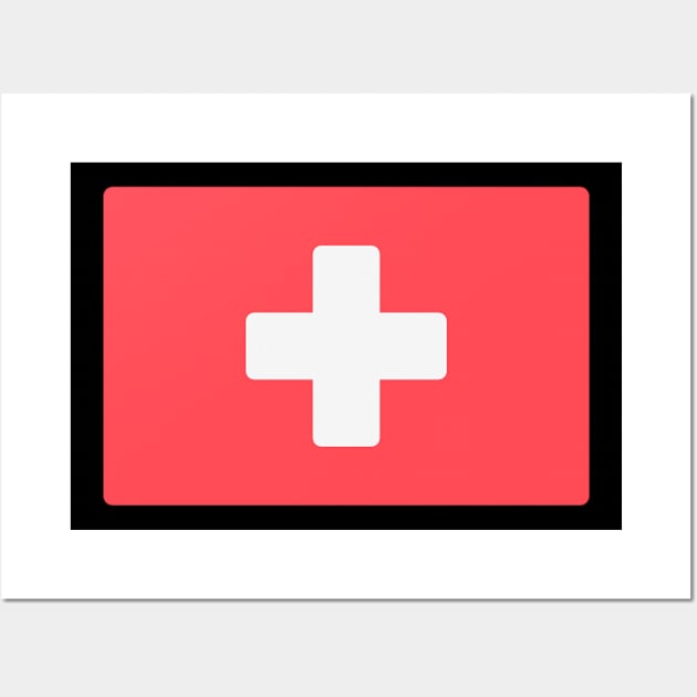 FLAG OF SWITZERLAND Wall Art by Just Simple and Awesome